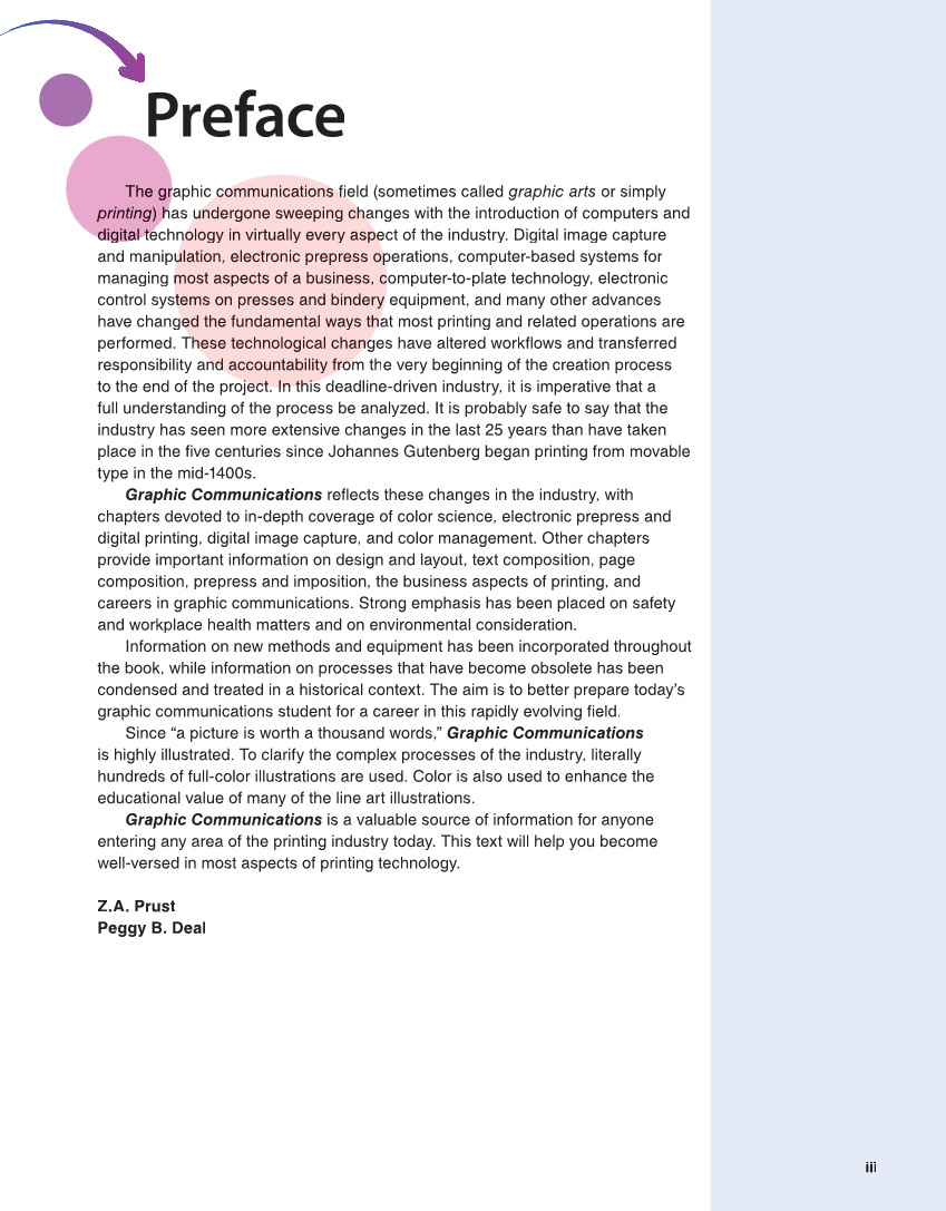 Graphic Communications: Digital Design and Print Essentials, 6th Edition page iii