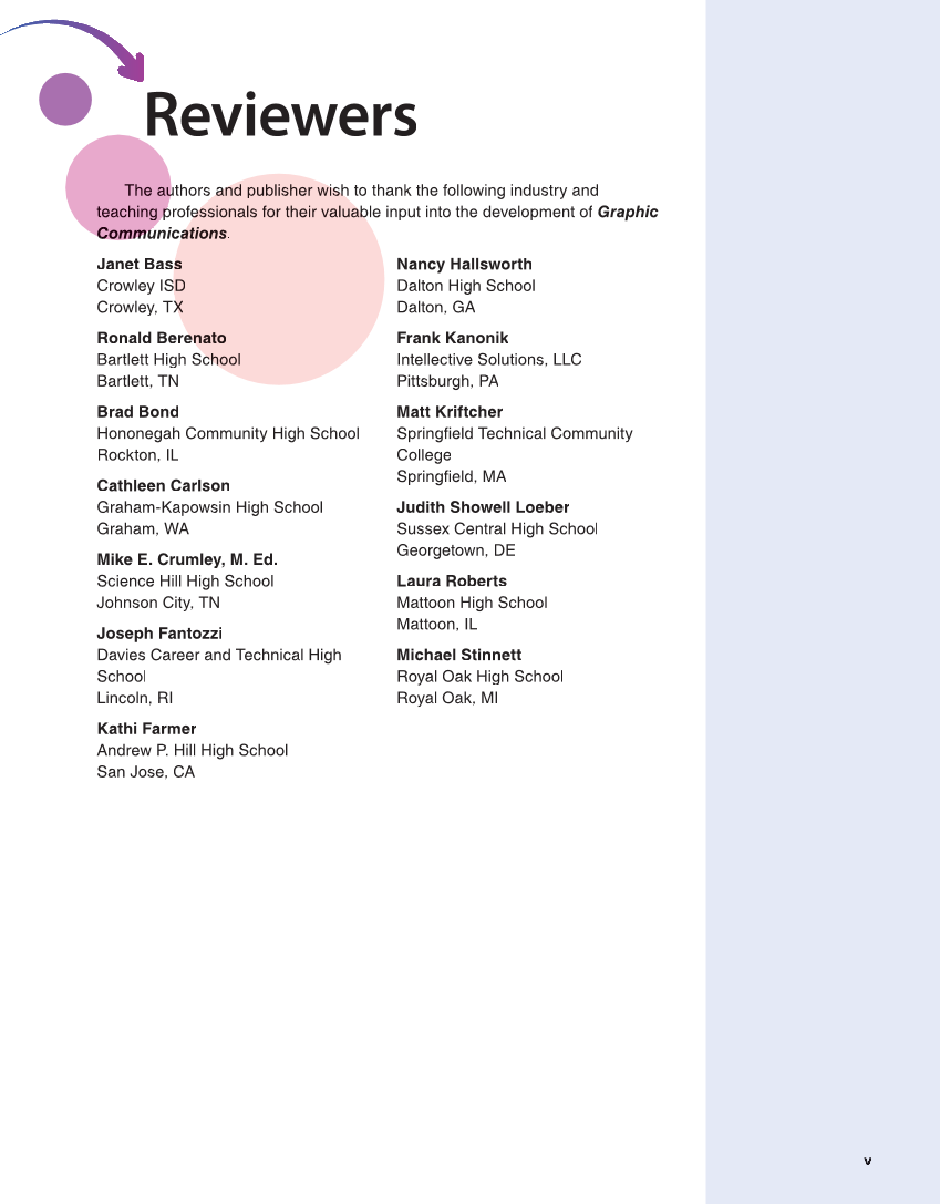 Graphic Communications: Digital Design and Print Essentials, 6th Edition page v