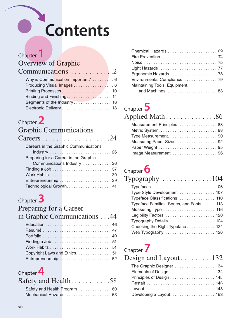 Graphic Communications: Digital Design and Print Essentials, 6th Edition page viii