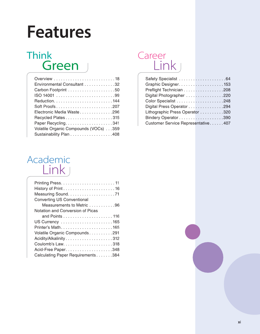 Graphic Communications: Digital Design and Print Essentials, 6th Edition page xi