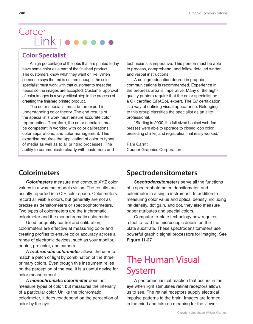 Graphic Communications: Digital Design and Print Essentials, 6th Edition page 248