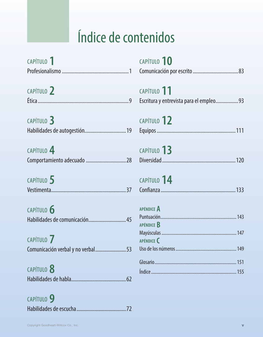 Habilidades interpersonales en el entorno laboral page v