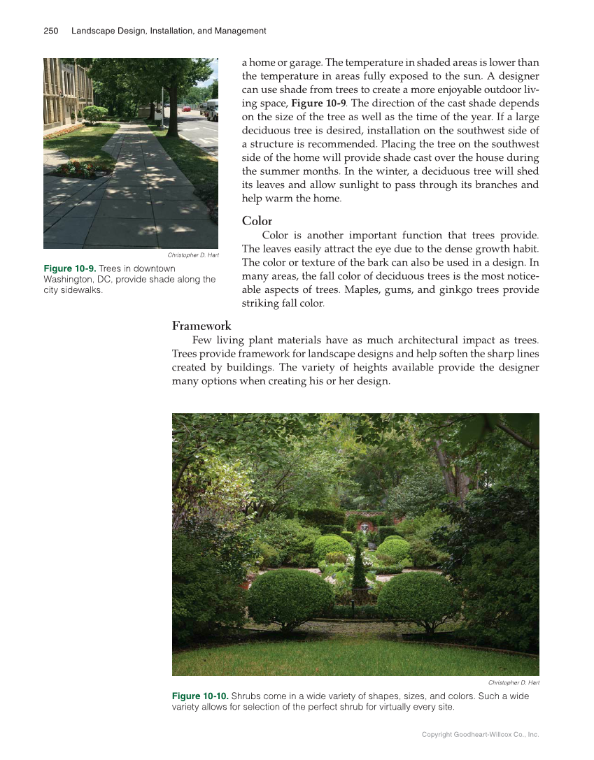 Landscape Design, Installation, and Management, 1st Edition page 250