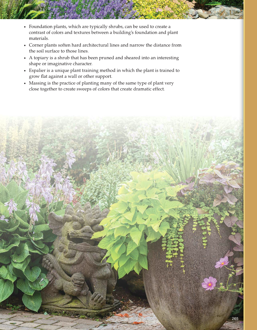 Landscape Design, Installation, and Management, 1st Edition page 265