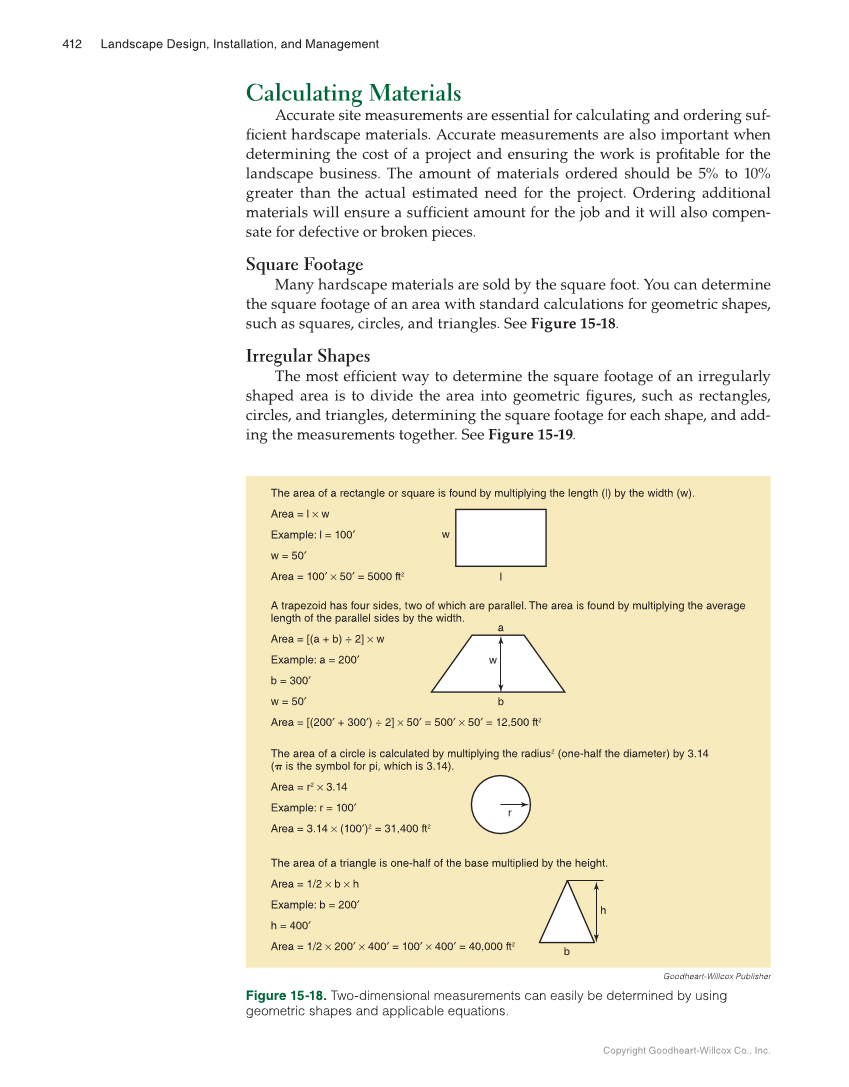 Landscape Design, Installation, and Management, 1st Edition page 412