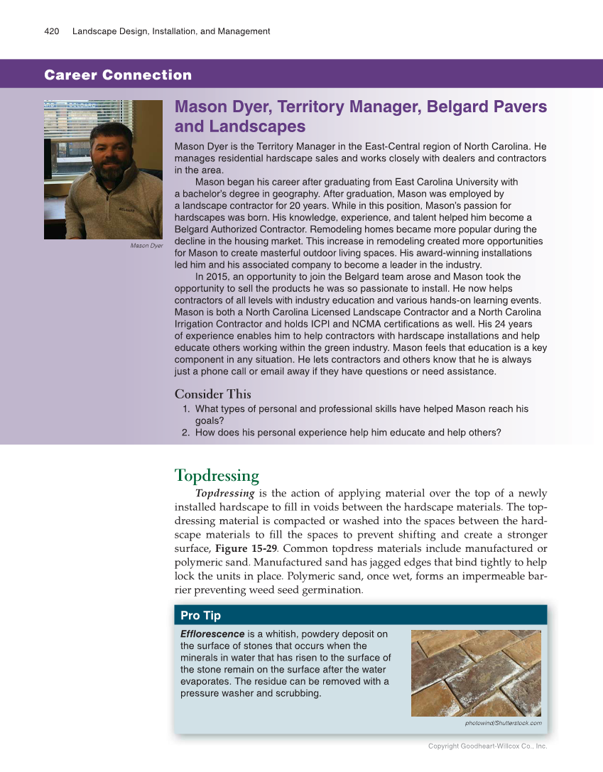 Landscape Design, Installation, and Management, 1st Edition page 420