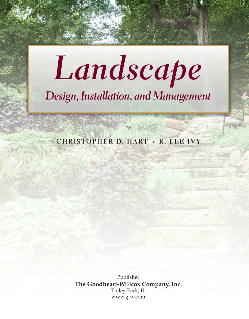 Landscape Design, Installation, and Management, 1st Edition page i