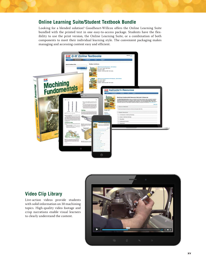 Machining Fundamentals, 10th Edition page xv