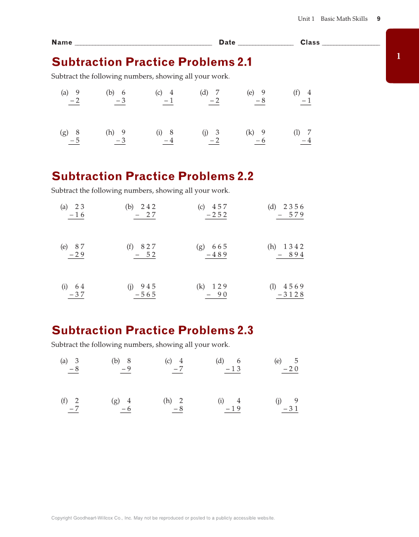 Math for Automotive Technicians, 1st Edition page 9