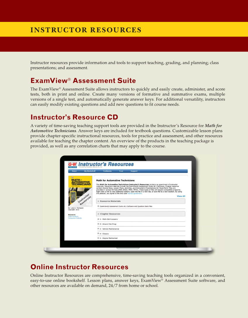 Math for Automotive Technicians, 1st Edition page ix