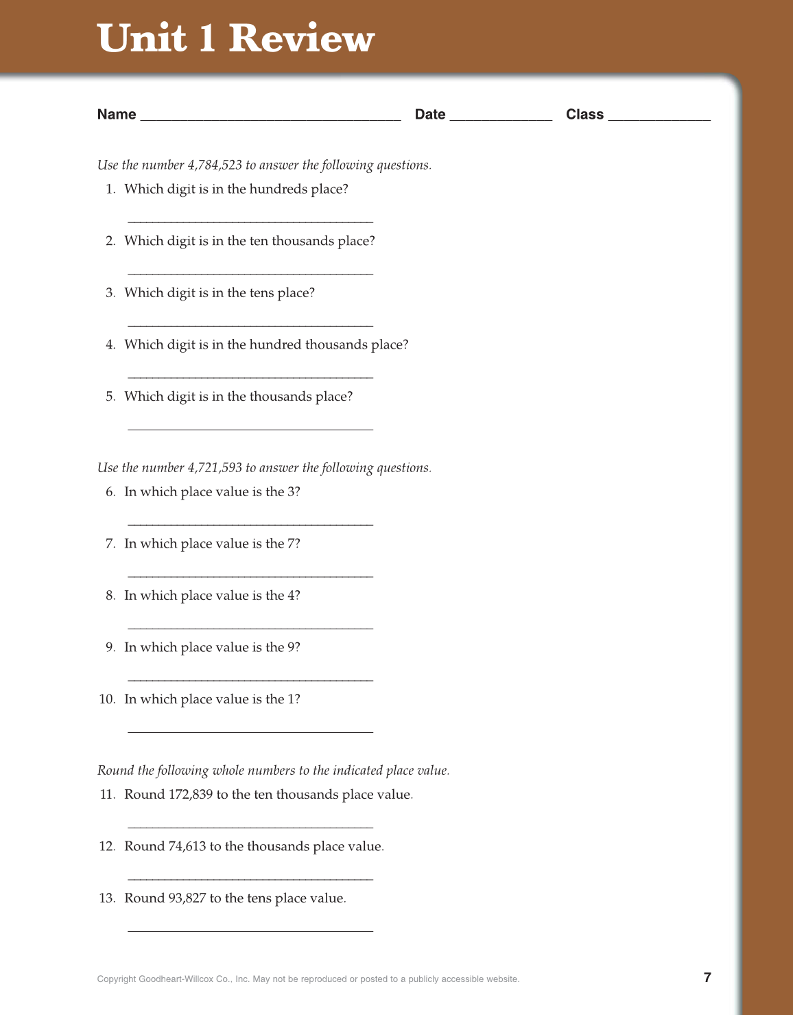 Math for Carpentry and Construction, 1st Edition page 7