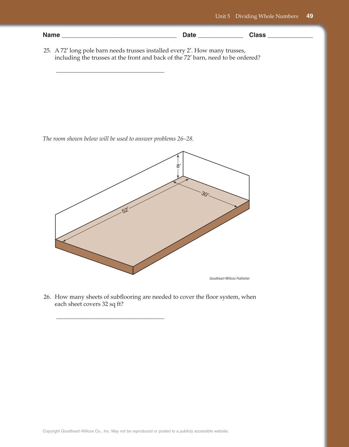 Math for Carpentry and Construction, 1st Edition page 49