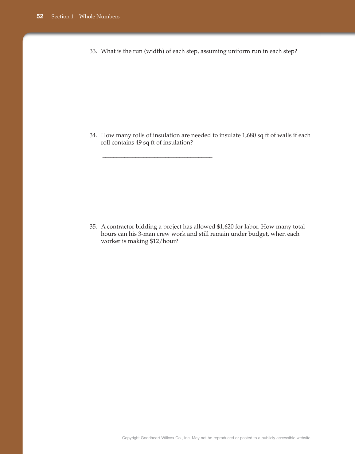 Math for Carpentry and Construction, 1st Edition page 52