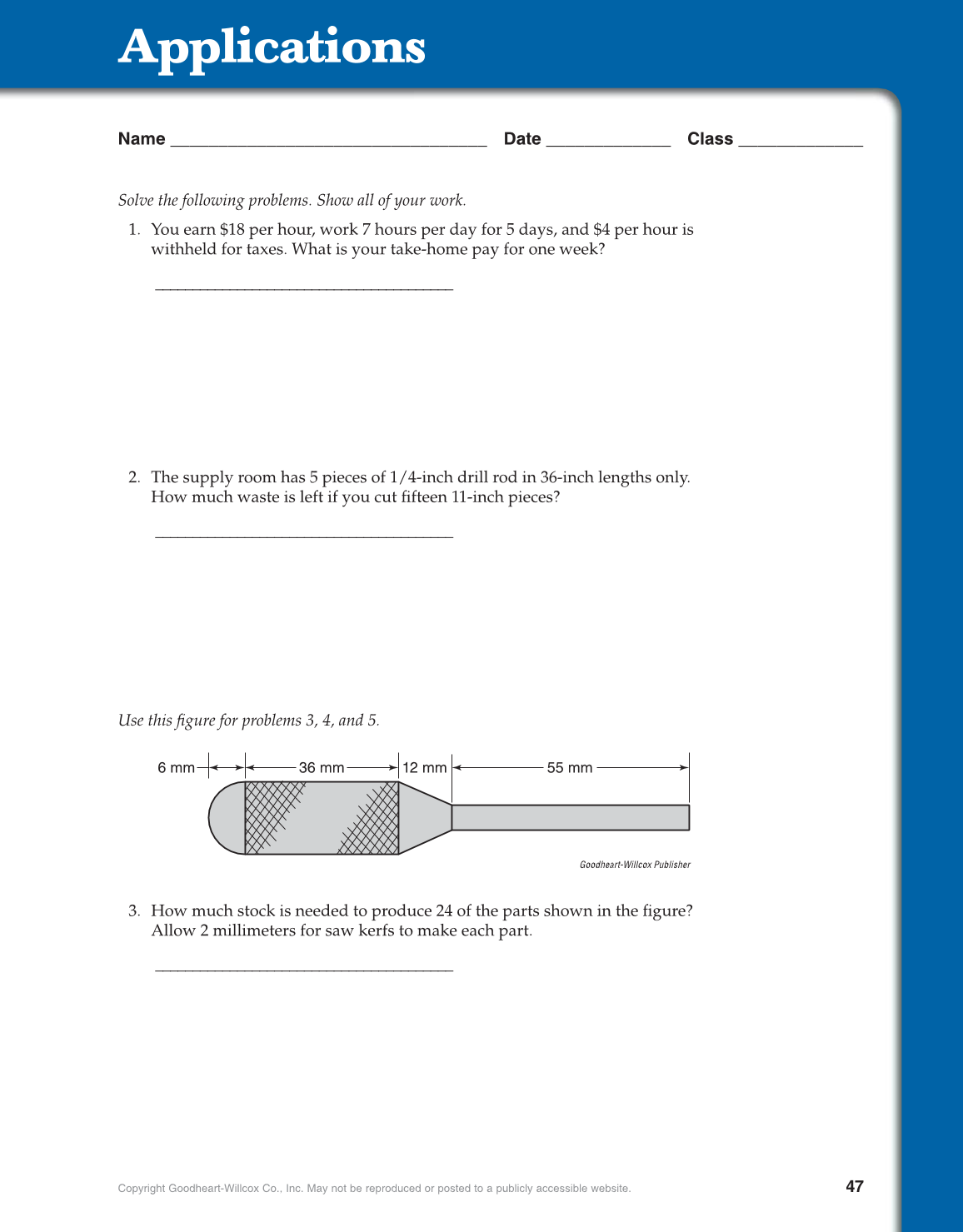 Math for Machinists, 1st Edition page 47