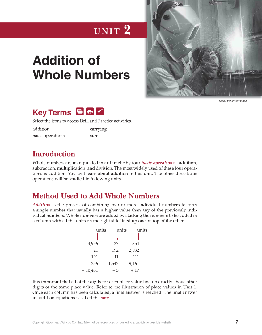 Math for Welders, 6th Edition page 7