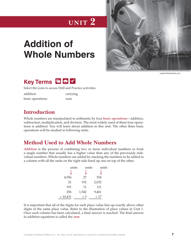 Math for Welders, 6th Edition page 7