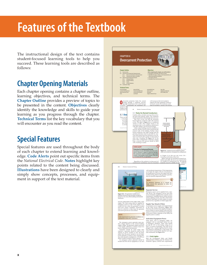 Modern Commercial Wiring, 8th Edition page x