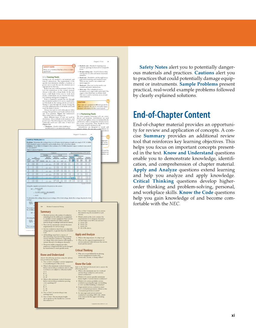 Modern Commercial Wiring, 8th Edition page xi