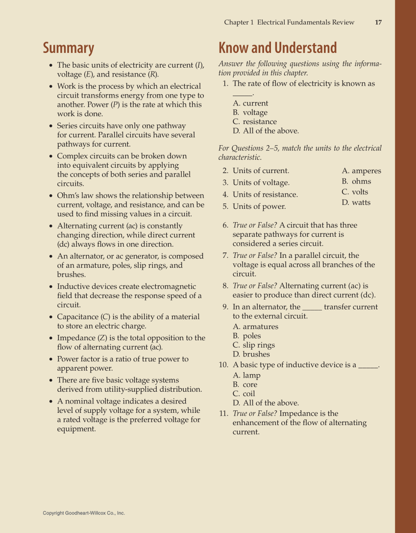 Modern Commercial Wiring, 8th Edition page 17