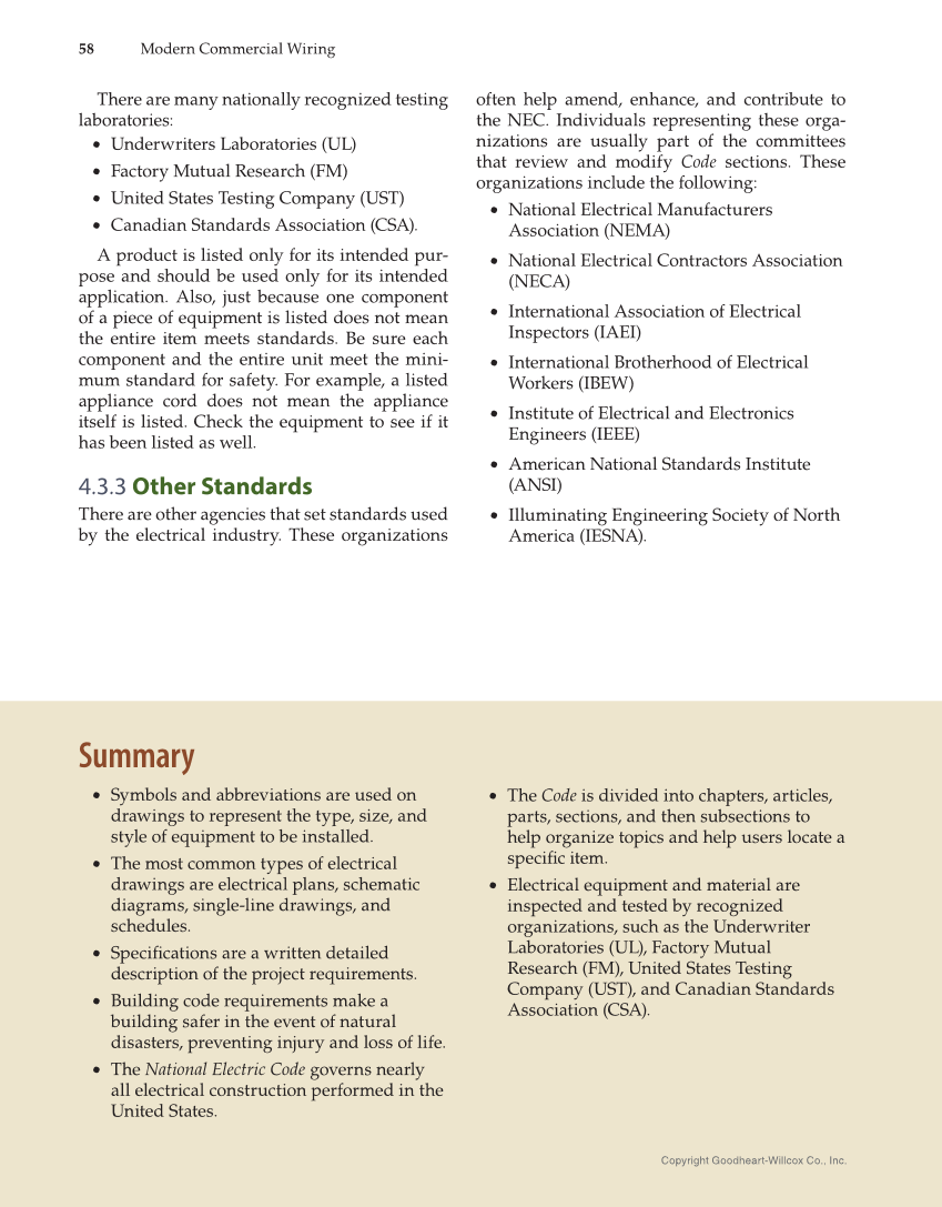 Modern Commercial Wiring, 8th Edition page 58