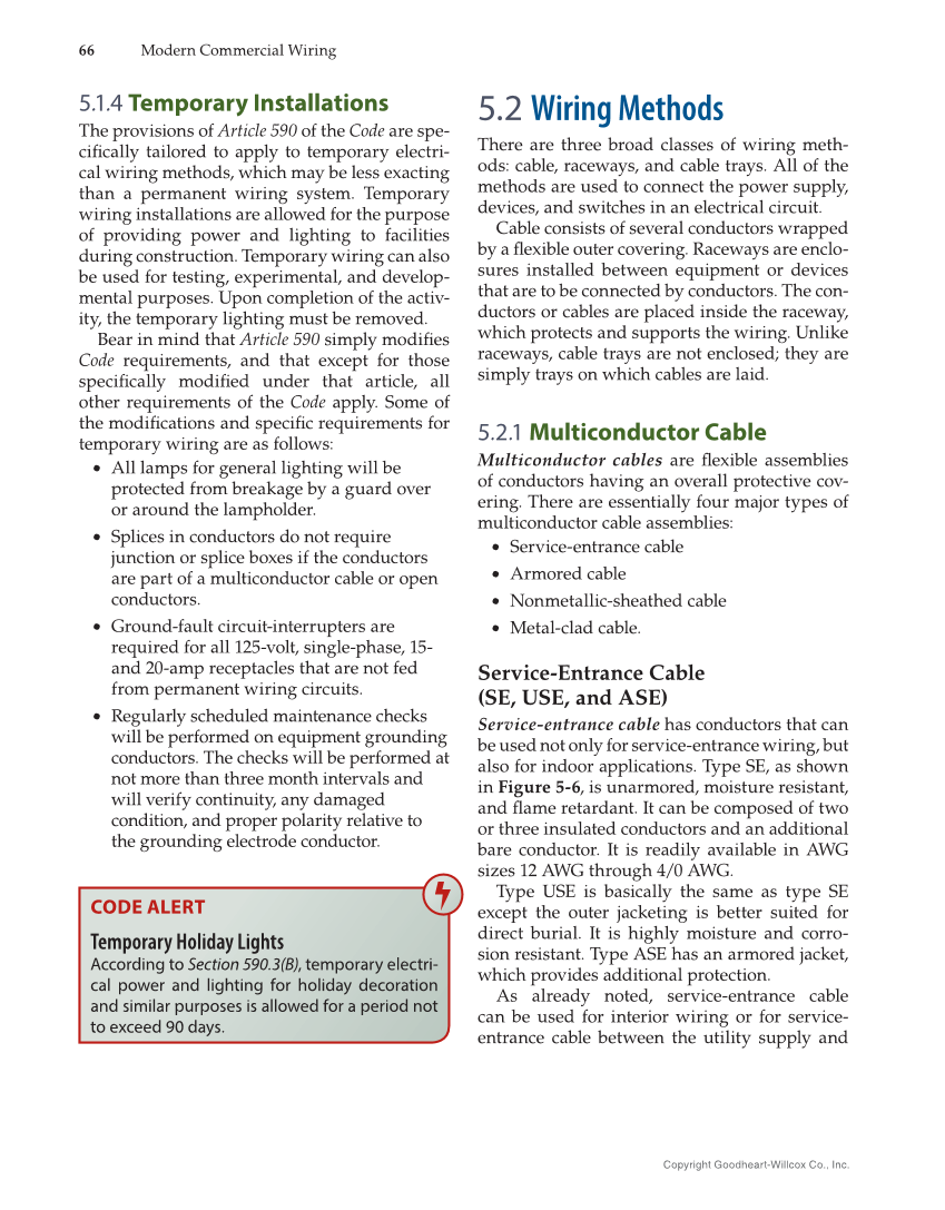 Modern Commercial Wiring, 8th Edition page 66