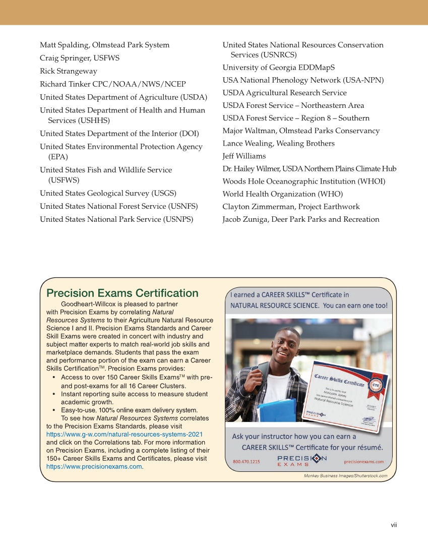 Natural Resources Systems, 1st Edition page vii