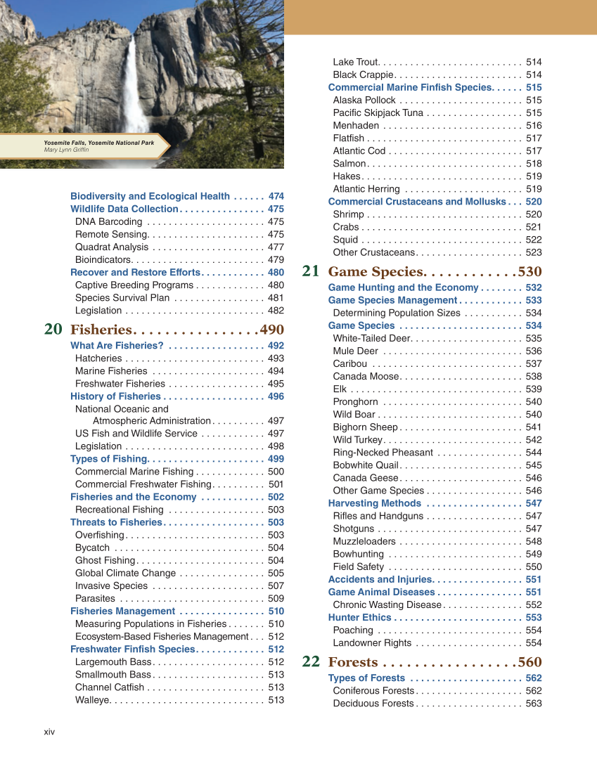 Natural Resources Systems, 1st Edition page xiv