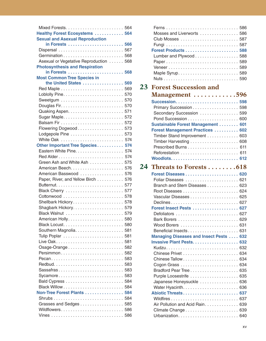 Natural Resources Systems, 1st Edition page xv