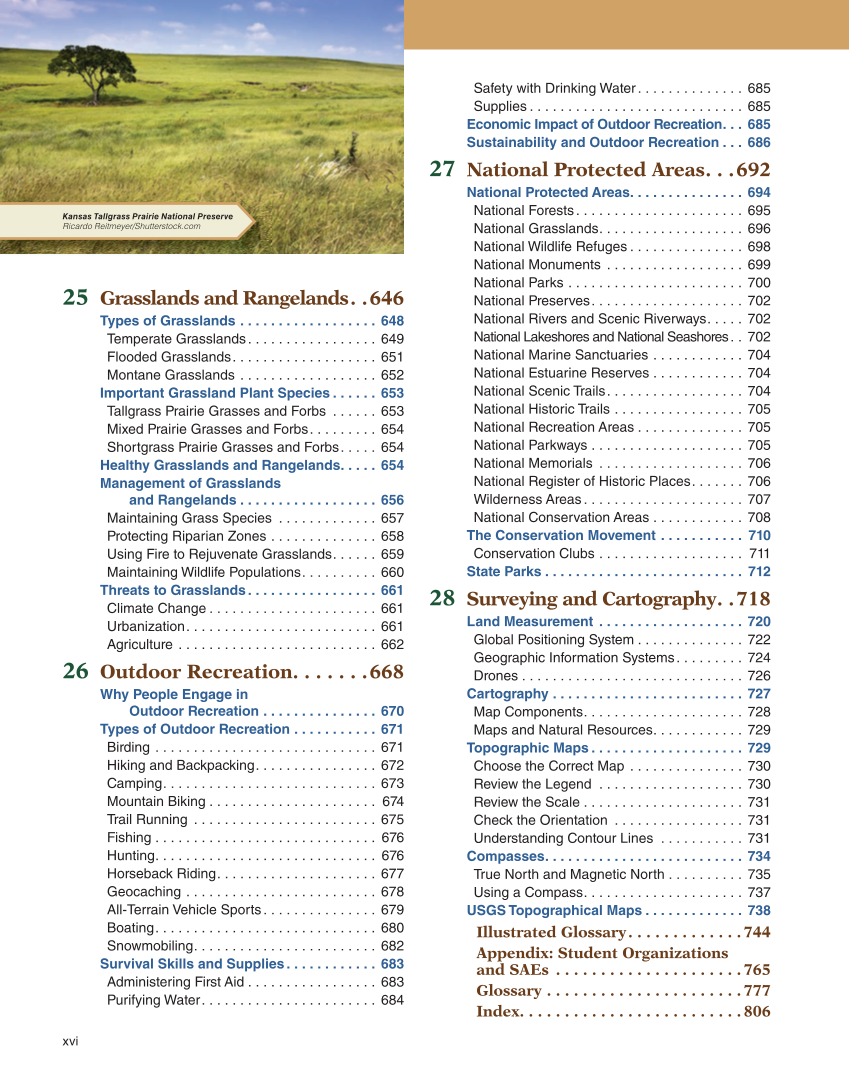 Natural Resources Systems, 1st Edition page xvi