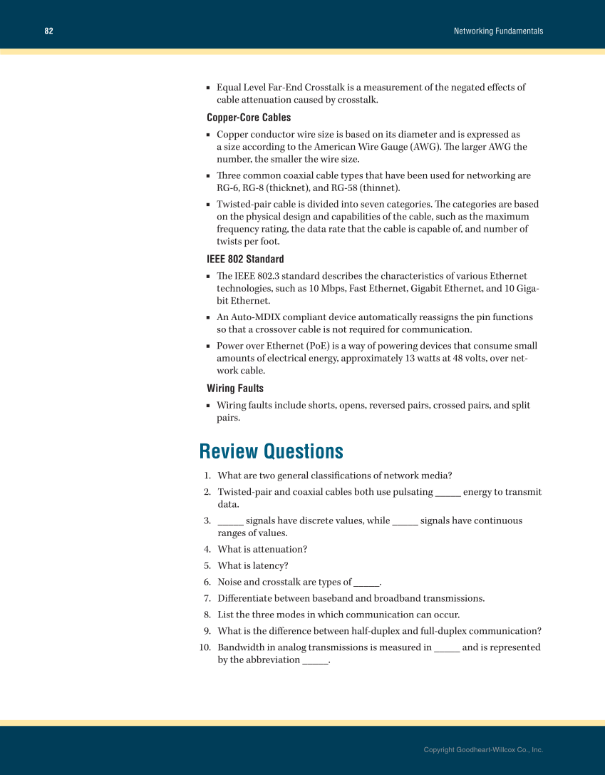 Networking Fundamentals, 3rd Edition page 82