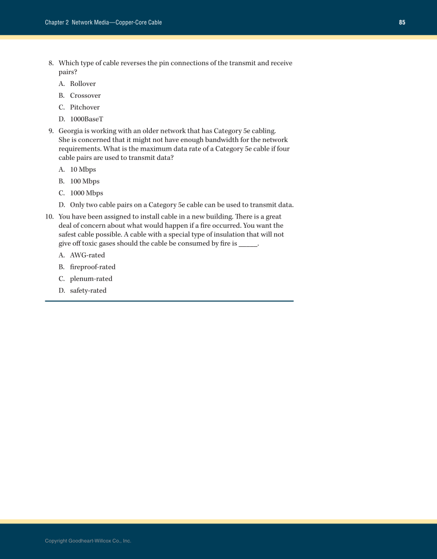 Networking Fundamentals, 3rd Edition page 85