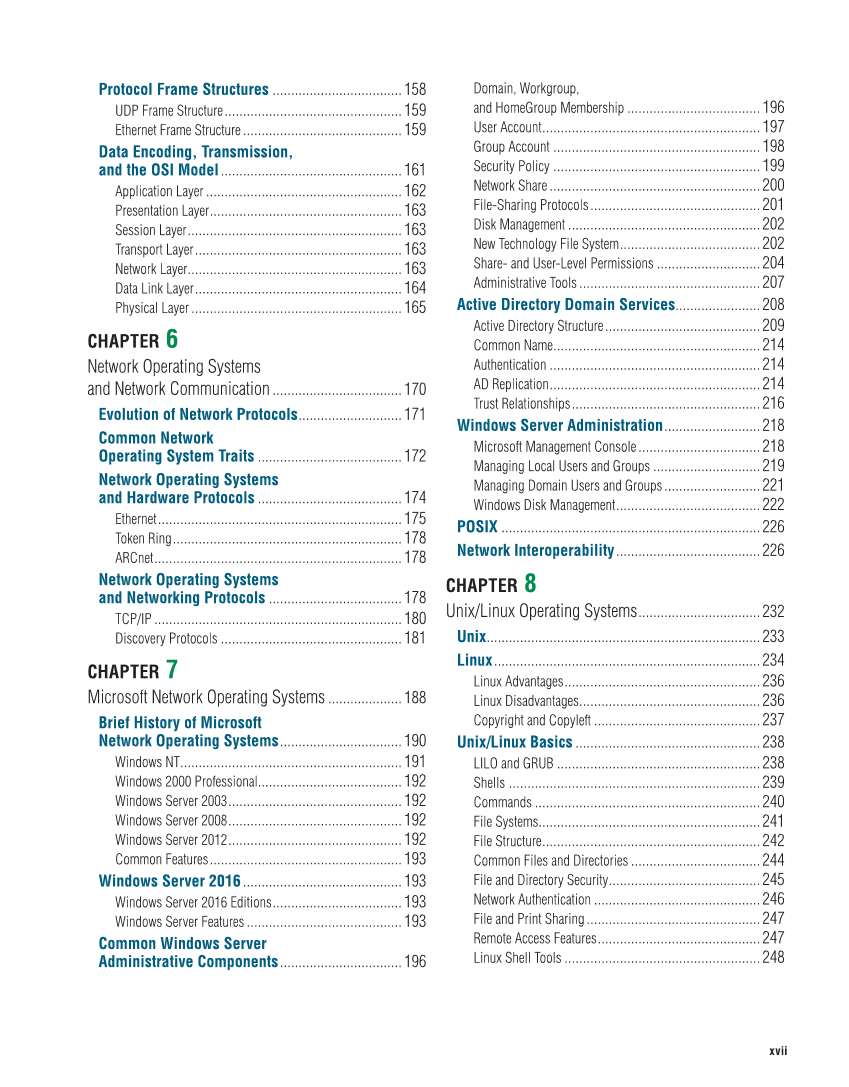 Networking Fundamentals, 3rd Edition page xvii