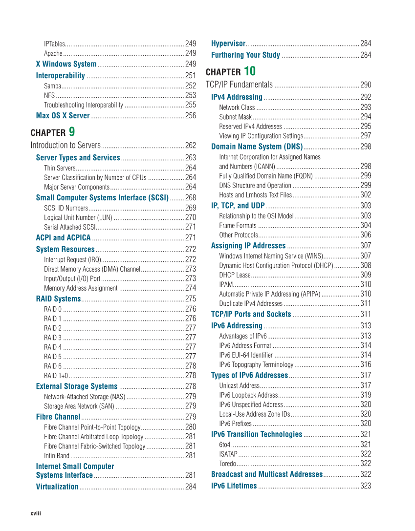 Networking Fundamentals, 3rd Edition page xviii