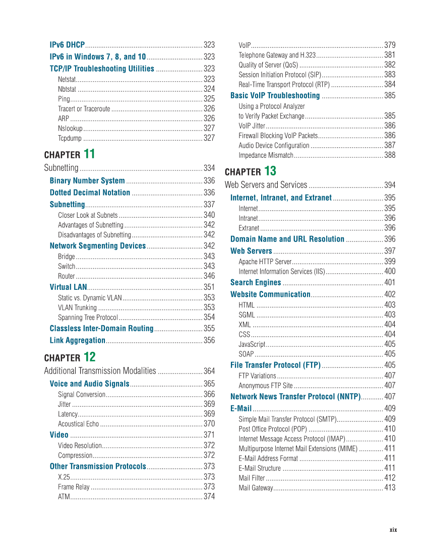 Networking Fundamentals, 3rd Edition page xix