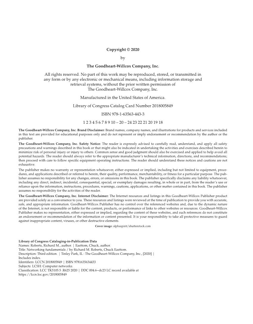 Networking Fundamentals, 3rd Edition page ii