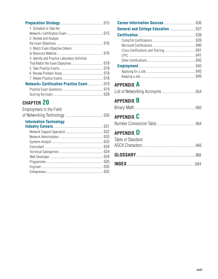 Networking Fundamentals, 3rd Edition page xxiii