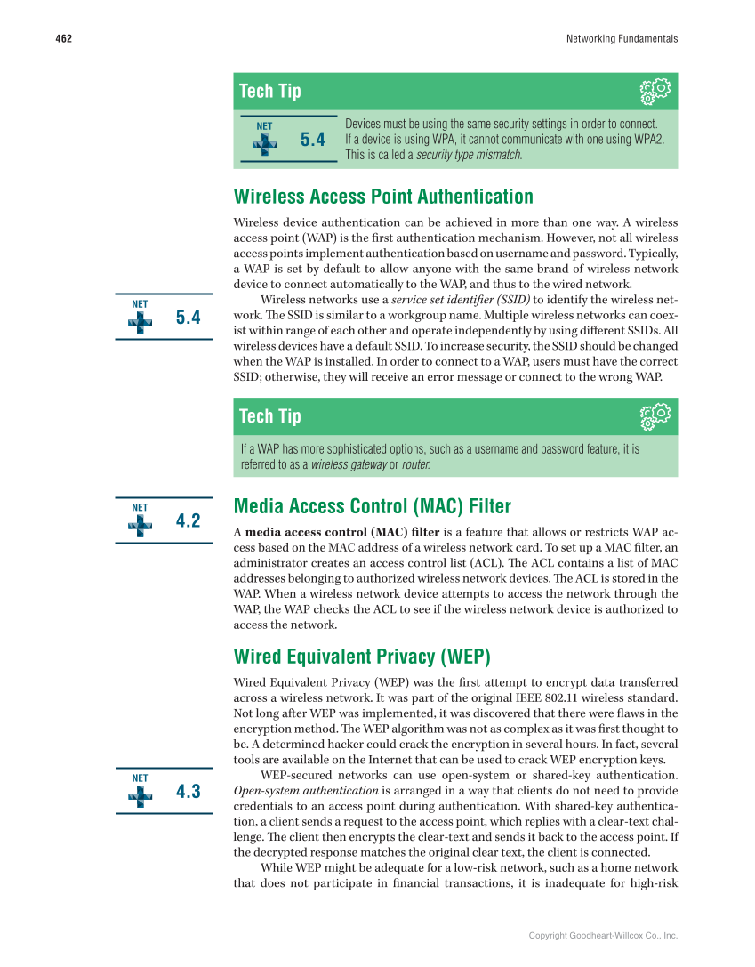Networking Fundamentals, 3rd Edition page 462