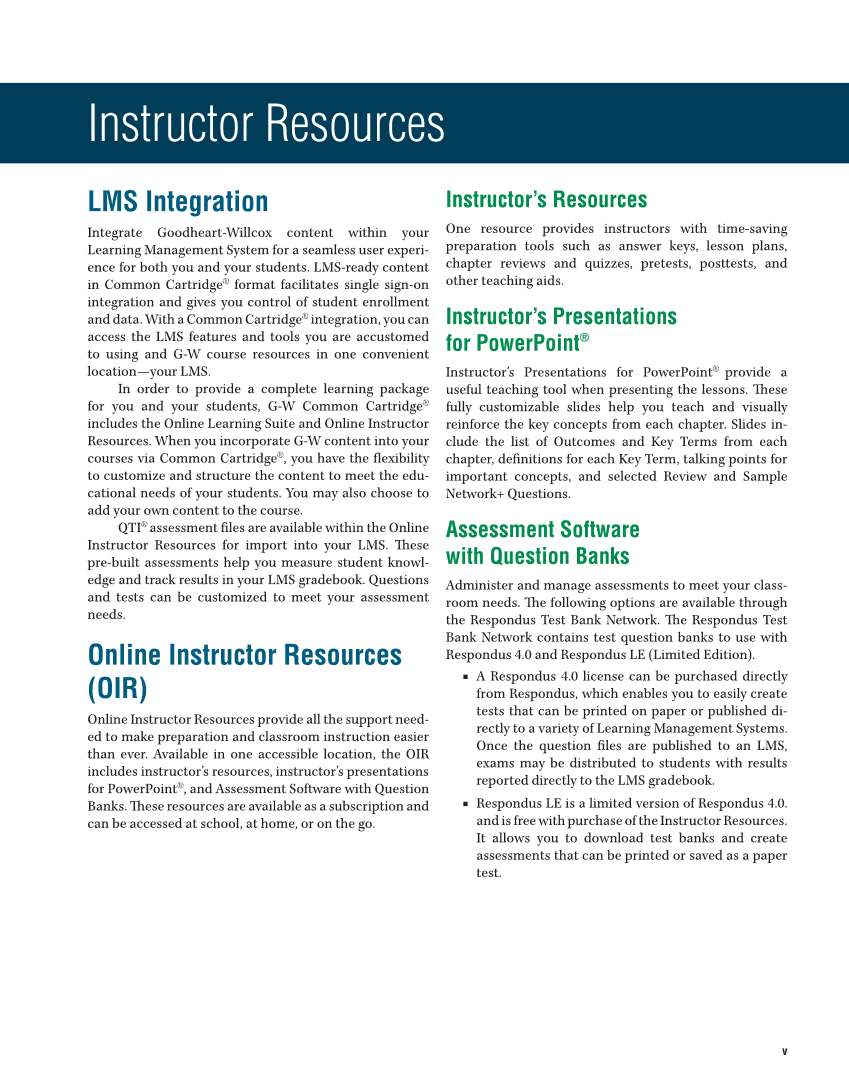 Networking Fundamentals, 3rd Edition page v