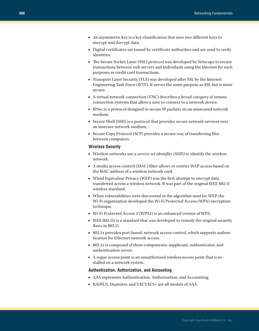 Networking Fundamentals, 3rd Edition page 488
