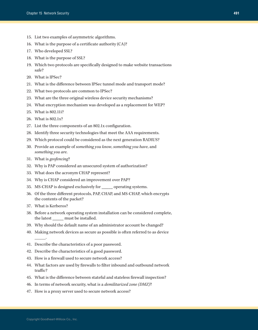 Networking Fundamentals, 3rd Edition page 491