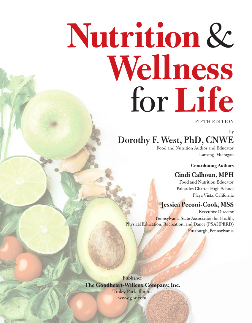Nutrition & Wellness for Life, 5th Edition page i