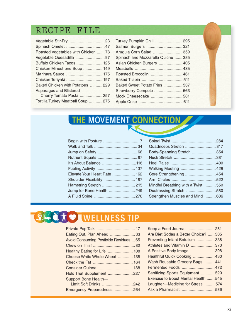 Nutrition & Wellness for Life, 5th Edition page xi