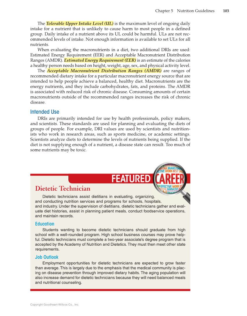 Nutrition & Wellness for Life, 5th Edition page 103
