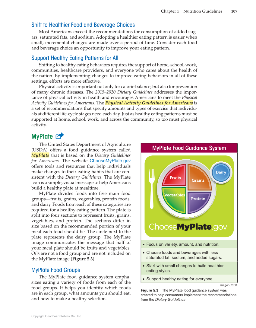 Nutrition & Wellness for Life, 5th Edition page 107
