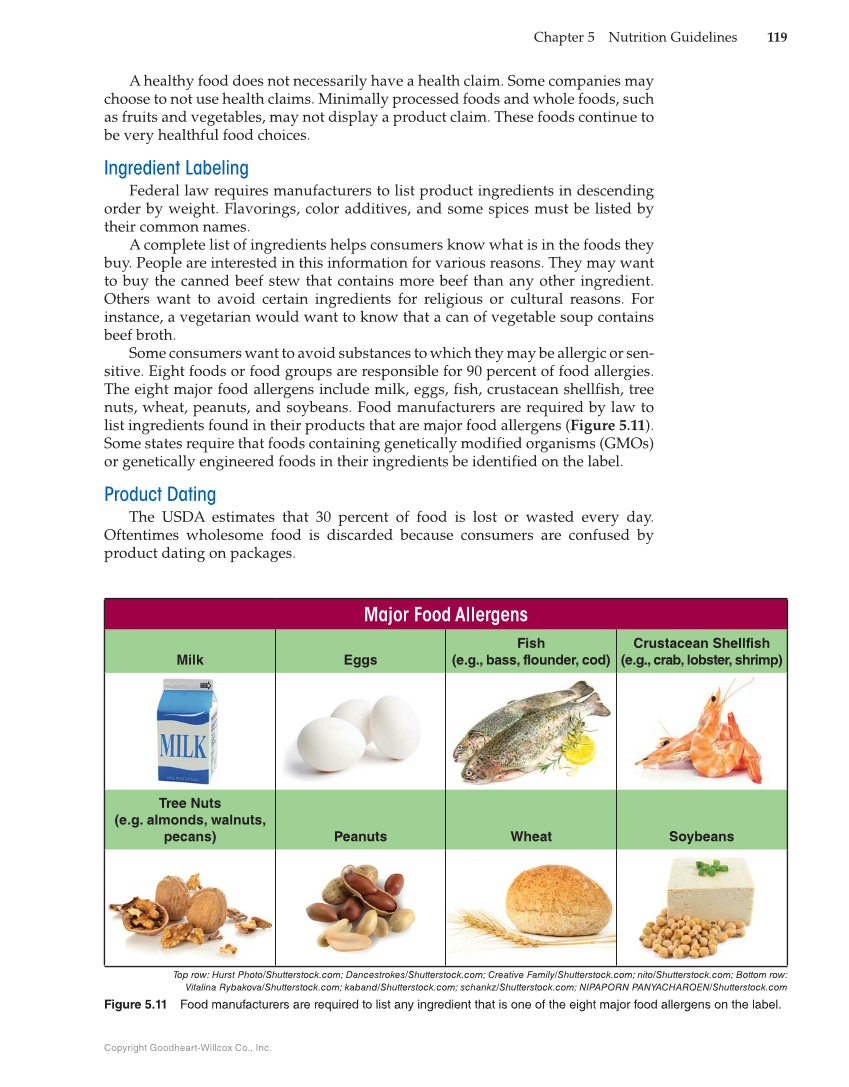 Nutrition & Wellness for Life, 5th Edition page 119