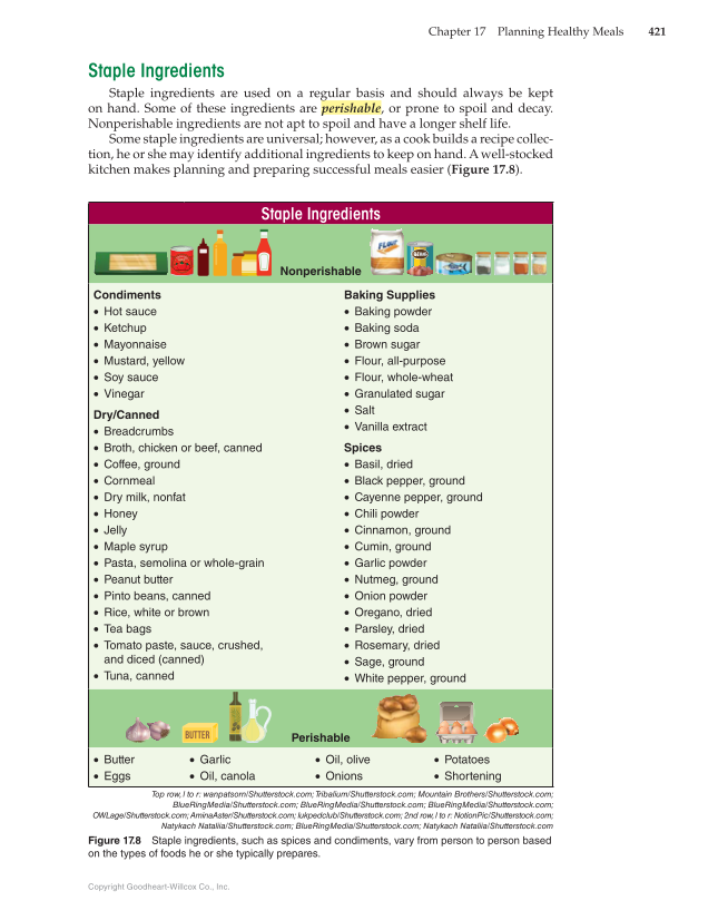 Nutrition & Wellness for Life, 5th Edition page 421