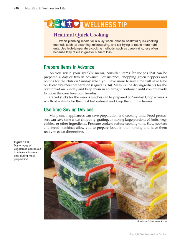 Nutrition & Wellness for Life, 5th Edition page 430