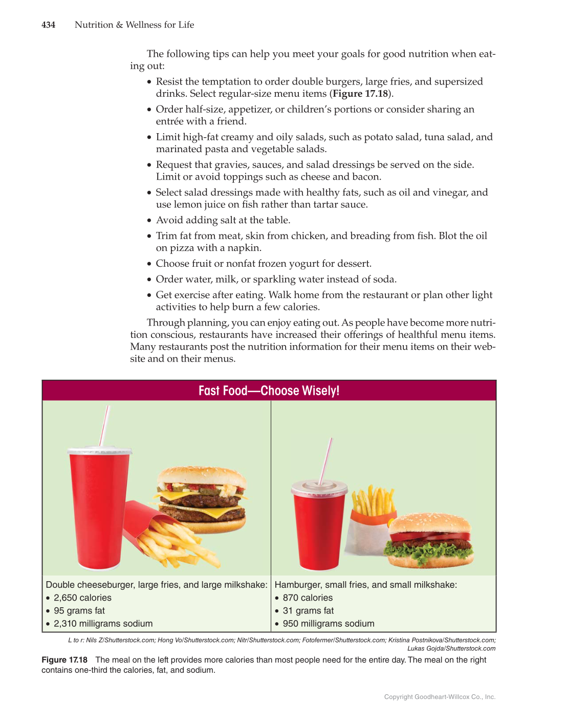 Nutrition & Wellness for Life, 5th Edition page 434