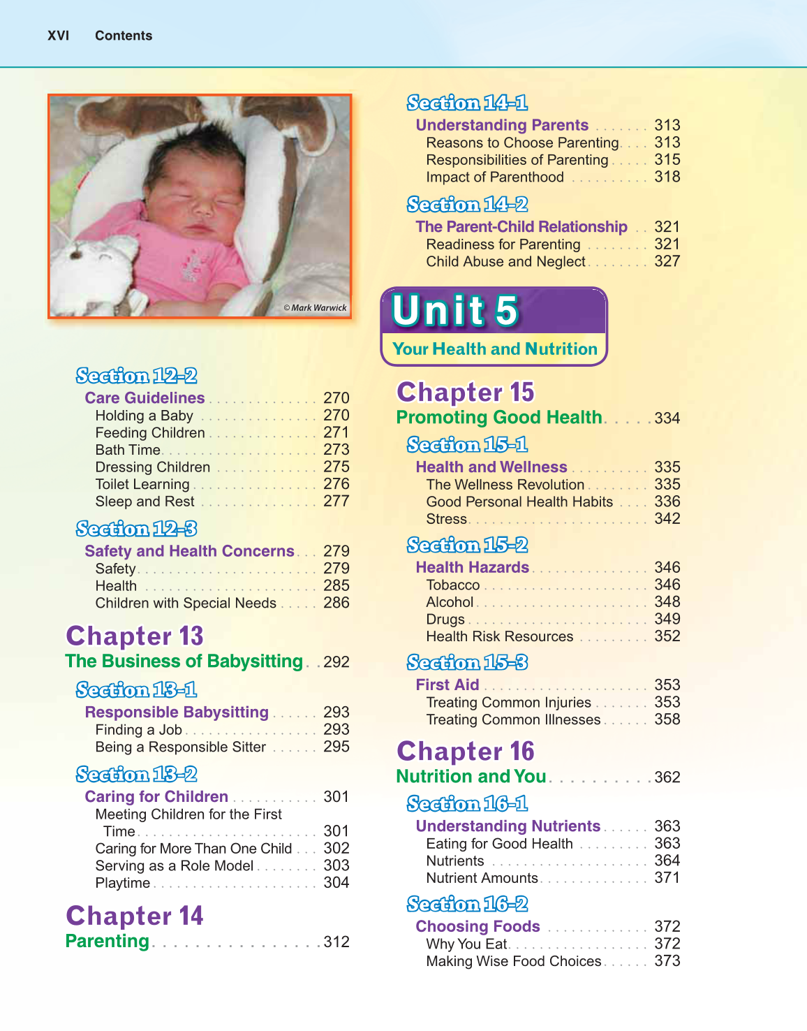 Preparing for Life and Career, 7th Edition page XVI