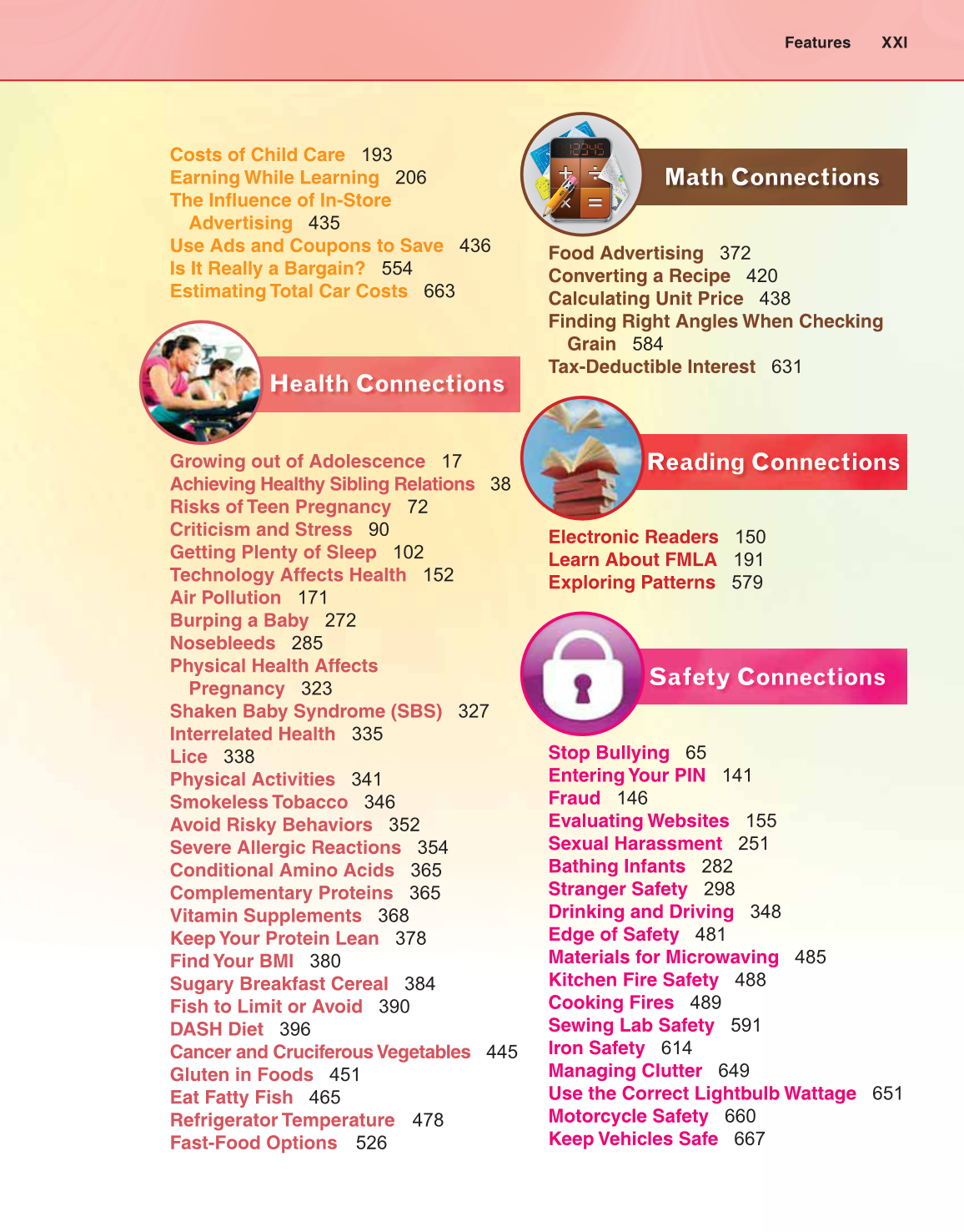 Preparing for Life and Career, 7th Edition page XXI